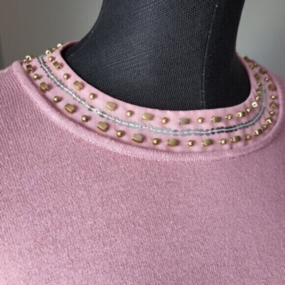 Mismash Long Rose Beaded Sweater Size Small - Picture 5 of 13